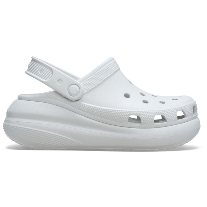 Sandália Unissex Crocs Classic Crush Platform Clog Moonlight - Foto 1