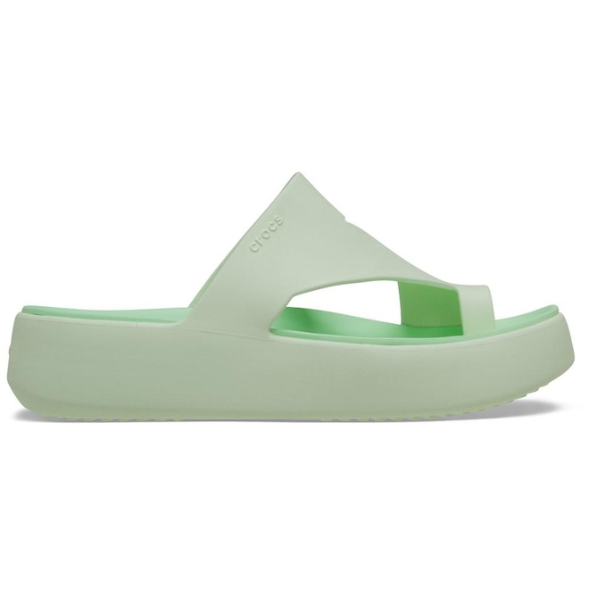 Sandália Feminina Crocs Getaway Platform Toe Loop Sandal Jade Tint - Foto 1