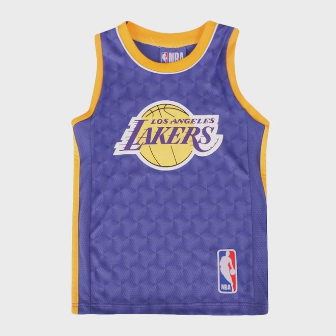 Camiseta Regata Braziline Los Angeles Lakers Infantil - Foto 1