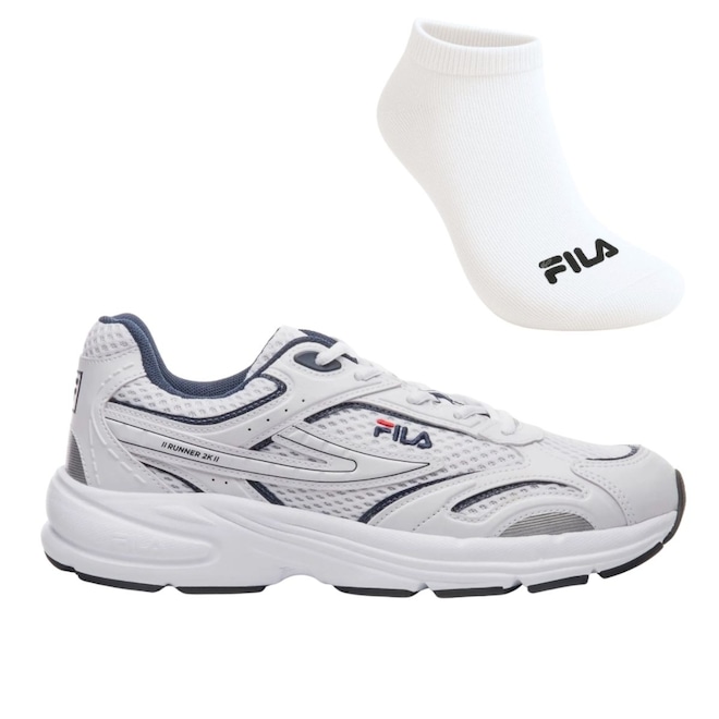 Tênis Fila Runner 2K + Meia Cano Curto - Masculino - Foto 1