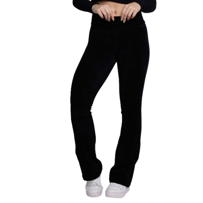 Calça Legging Flare Cotelê Vekyo Veludo Feminina - Foto 1