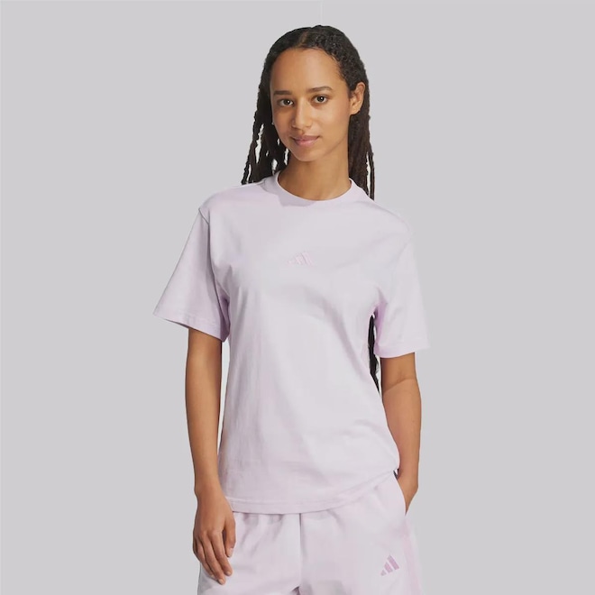Camiseta adidas ESS 3 Stripes Feminina - Foto 1