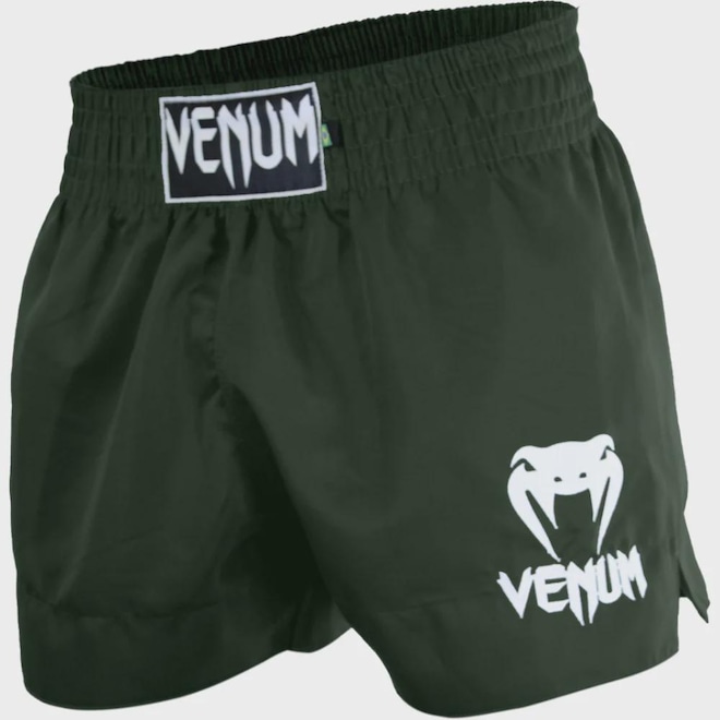 Short Muay Thai Venum Classic Military Masculino - Foto 1
