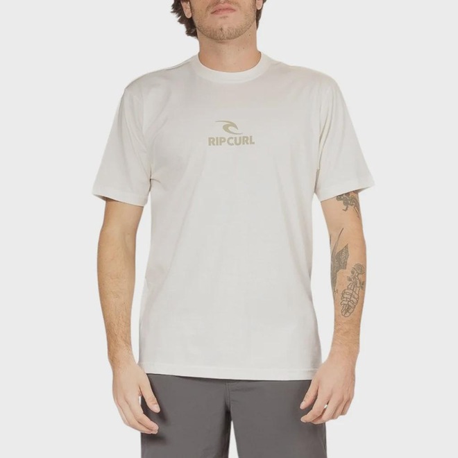 Camiseta Rip Curl Icon Bone Masculina - Foto 1