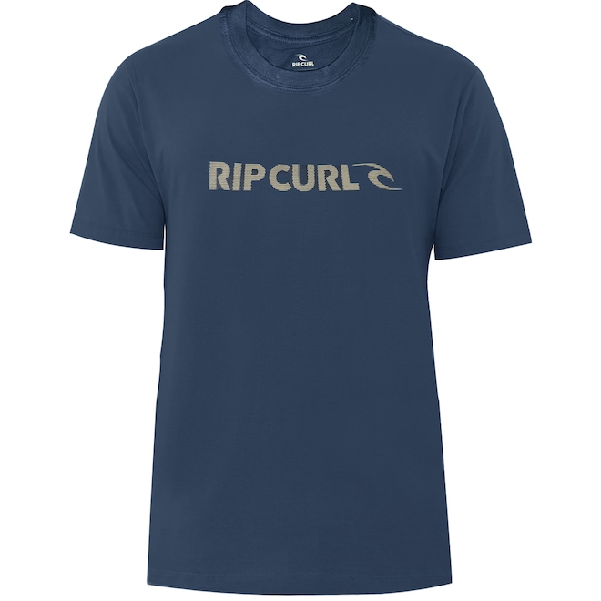 Camiseta Rip Curl New Icon Sphere Light Blue Masculina - Foto 1