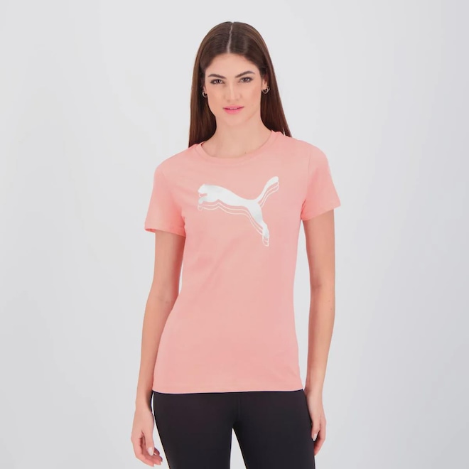 Camiseta Puma Essentials Metallic Tee Feminina - Foto 1