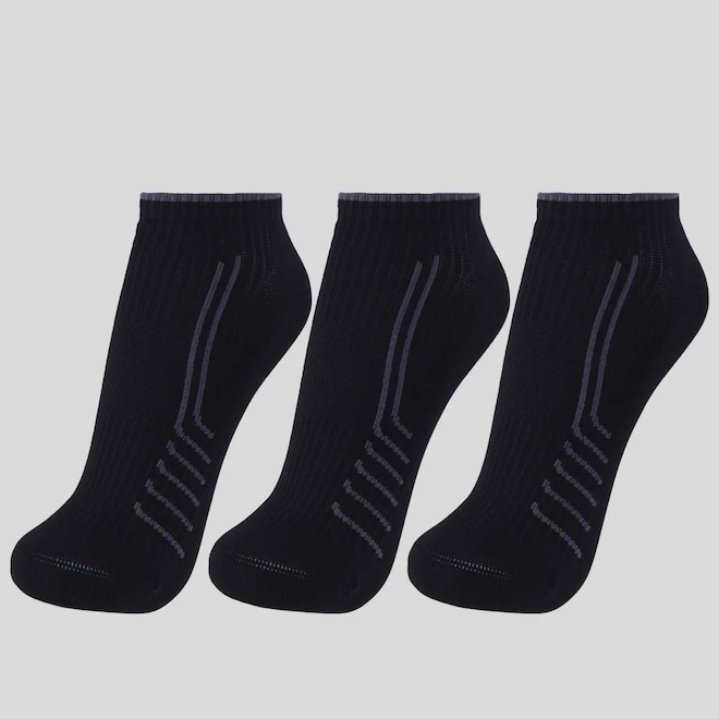 Kit Meia Lupo Sport Roma Cano Curto 3 Pares Unissex - Foto 1