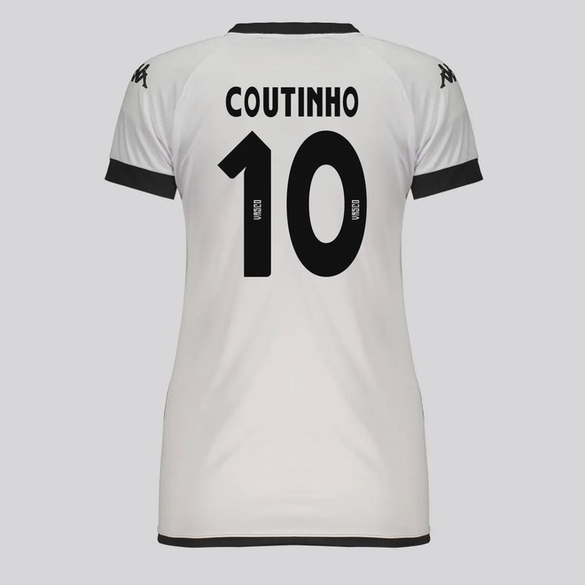 Camisa Vasco Supporter Graphik Feminina 10 Coutinho Kappa Feminina - Foto 1