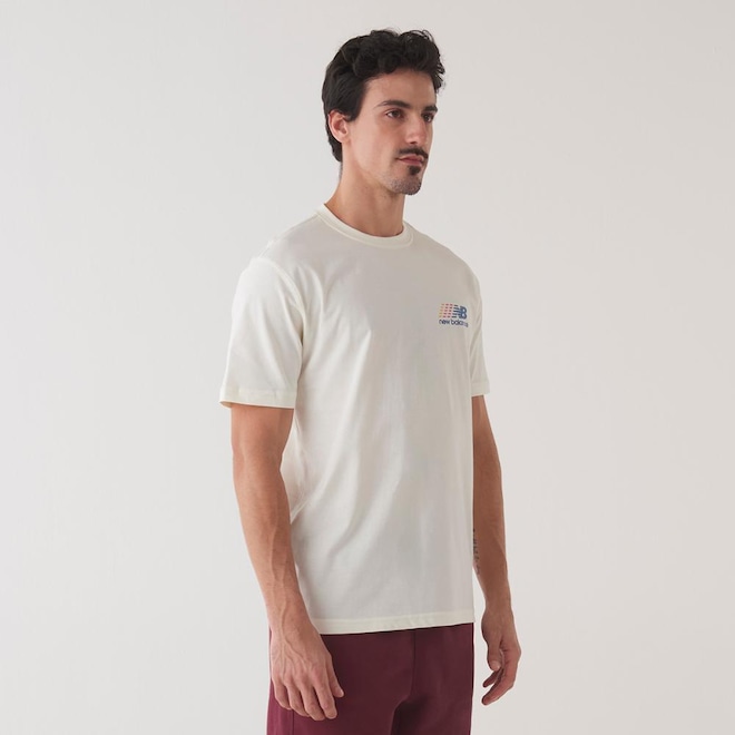 Camiseta New Balance Athletics Multi Color Masculina - Foto 1
