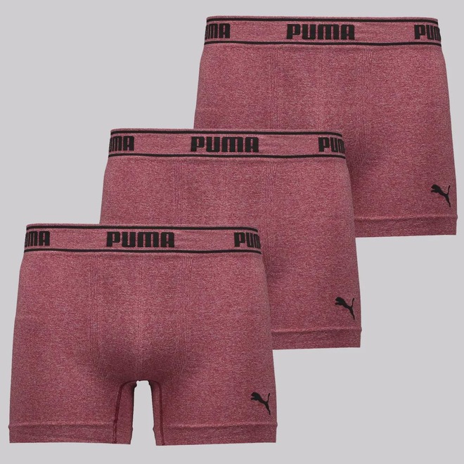 Kit 3 Cuecas Puma Boxer Sem Costura Masculina - Foto 1