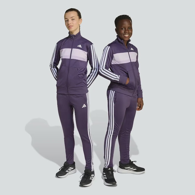 Agasalho adidas Tiberio 3 Stripes Infantil - Foto 1