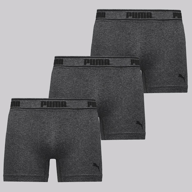 Kit 3 Cuecas Puma Boxer Sem Costura Masculina - Foto 1