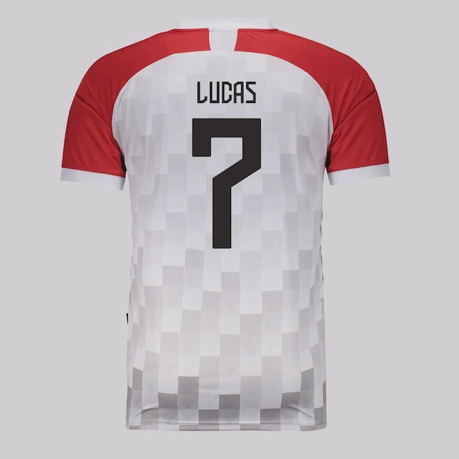 Camisa do São Paulo Esportiva Branca 7 Lucas Masculina - Foto 1