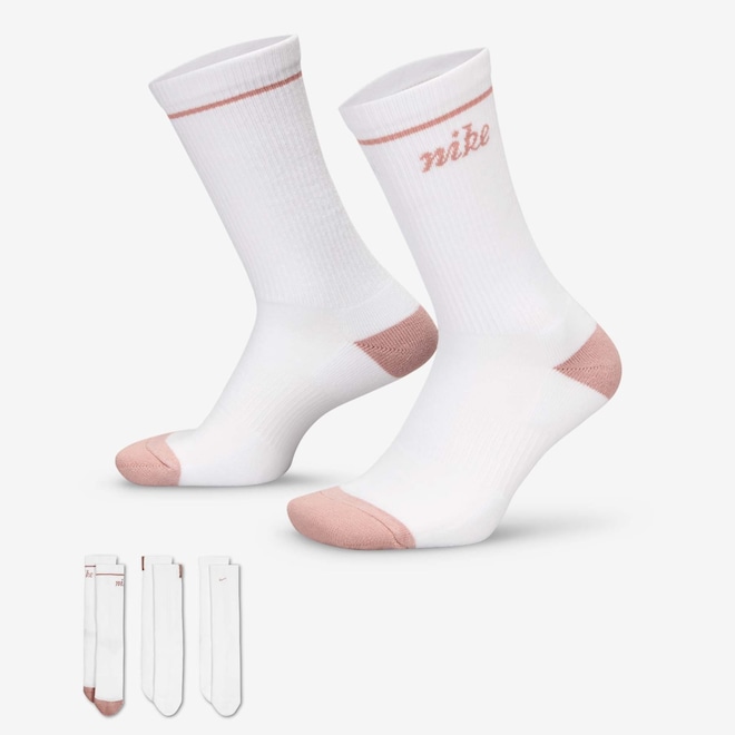 Meia Nike Everyday Cushioned (3 Pares) Unissex - Foto 1
