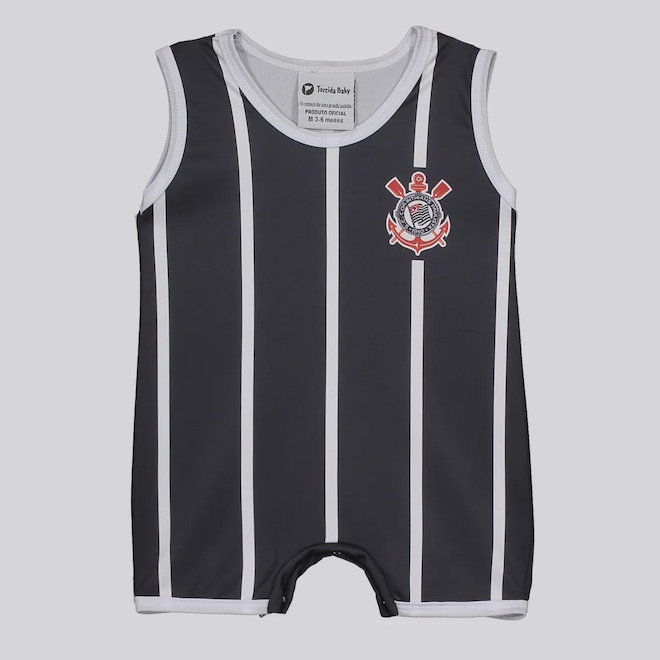 Macacão Regata Corinthians Infantil - Foto 1
