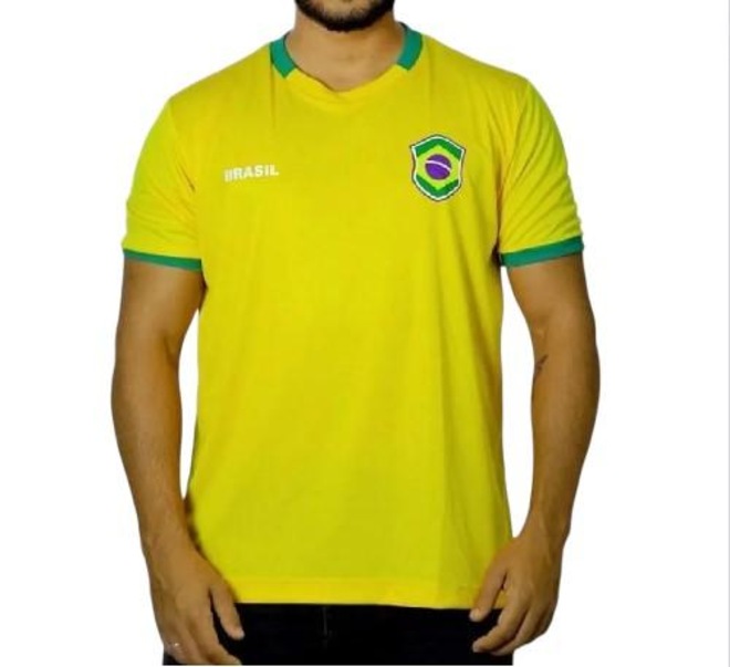 Camisa Braziline Brasil Ipê Masculina - Foto 1