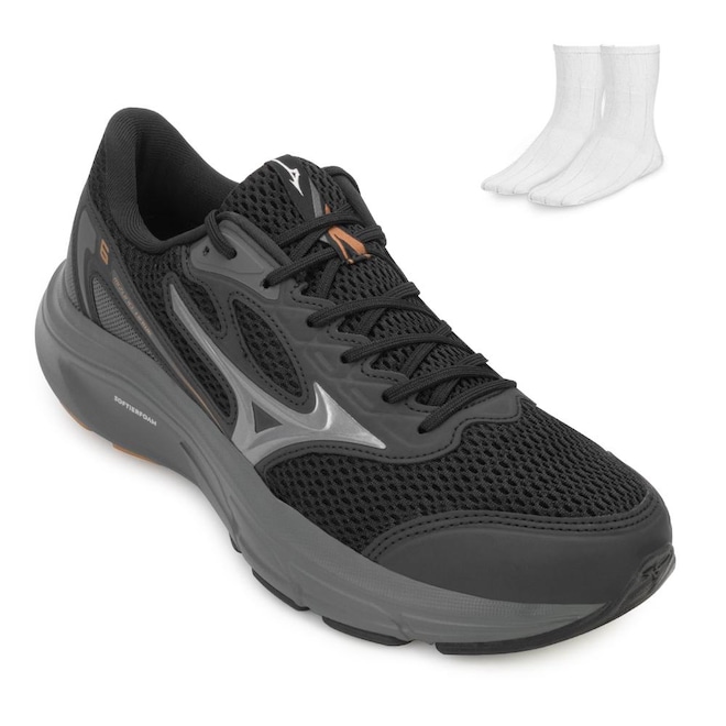 Kit Tênis Masculino Mizuno PB Hawk 6 + Meia - Foto 1