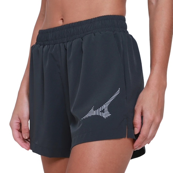 Shorts Mizuno New Runner Dark Shadow - Feminino - Foto 1