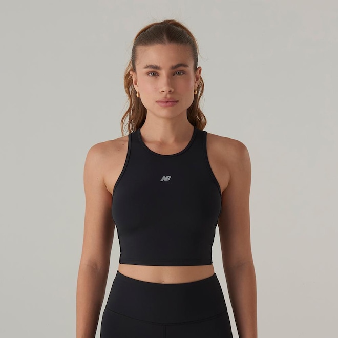 Camiseta Regata New Balance Harmony Rib Performance Feminina - Foto 1