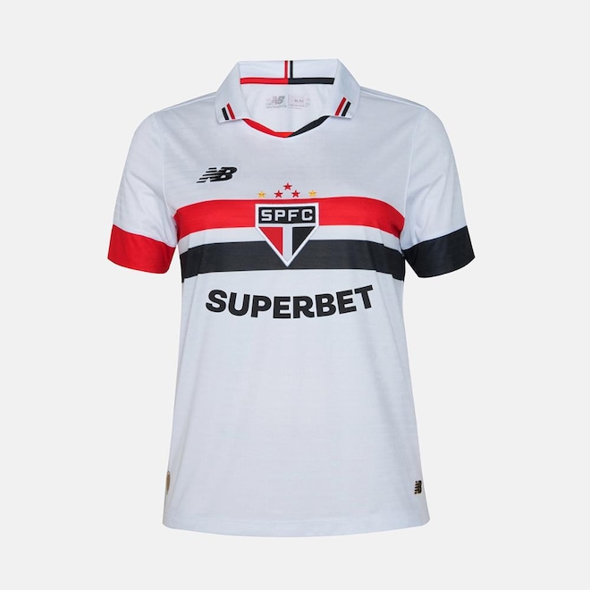 Camisa do São Paulo I 24/25 New Balance Torcedor C/P Feminina - Foto 1