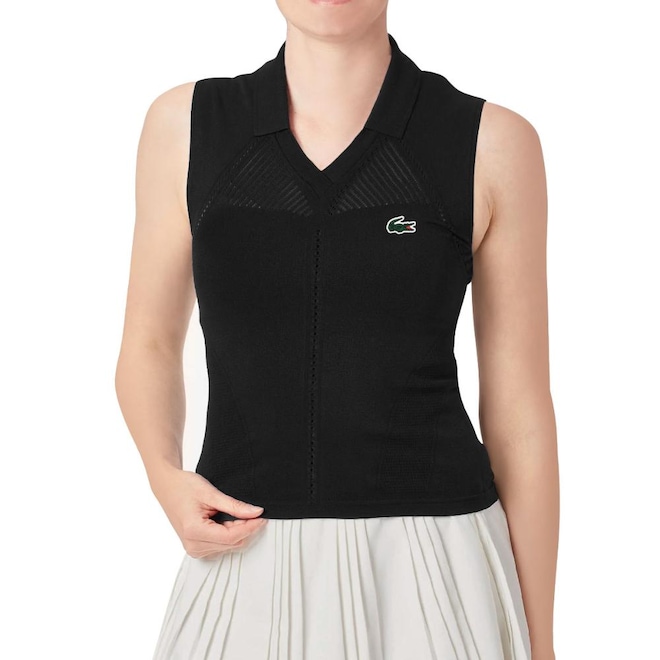 Camisa Polo Lacoste Sport Sem Mangas Feminina - Foto 1