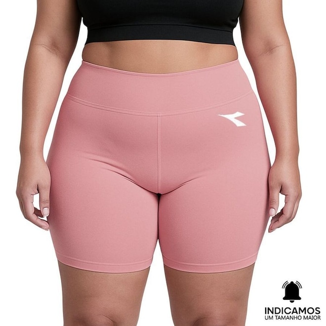 Bermuda de Compressão Diadora Small Logo Plus Size Feminina - Foto 1