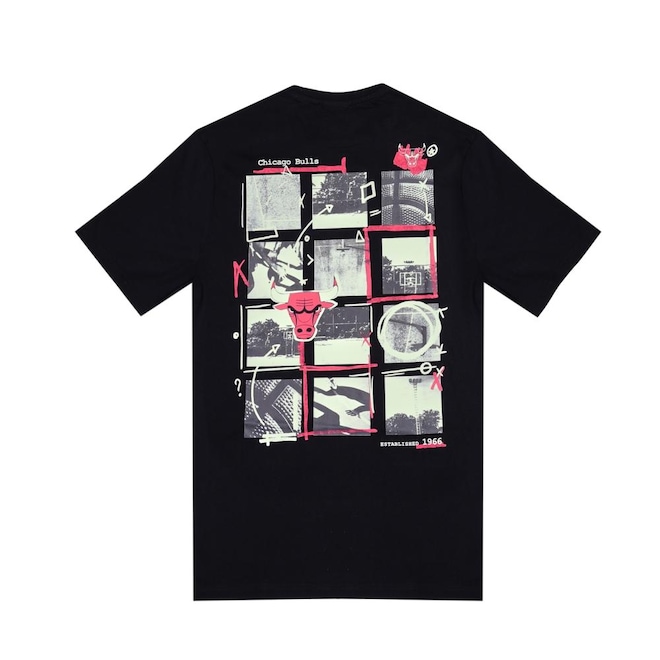 Camiseta Chicago Bulls NBA Preto New Era Unissex - Foto 1