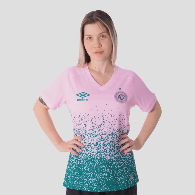 Camisa da Chapecoense 21/22 Umbro Feminina Outubro Rosa - Foto 1