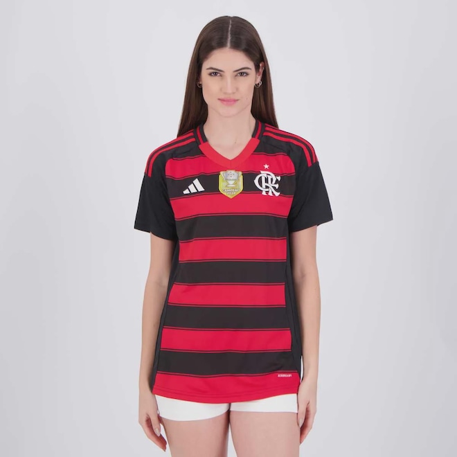 Camisa do Flamengo I 25/16 adidas Campeão Copa Do Brasil 2024 Feminina - Foto 1