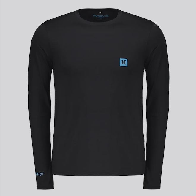 Camiseta Hurley Icon II Manga Longa Masculina - Foto 1