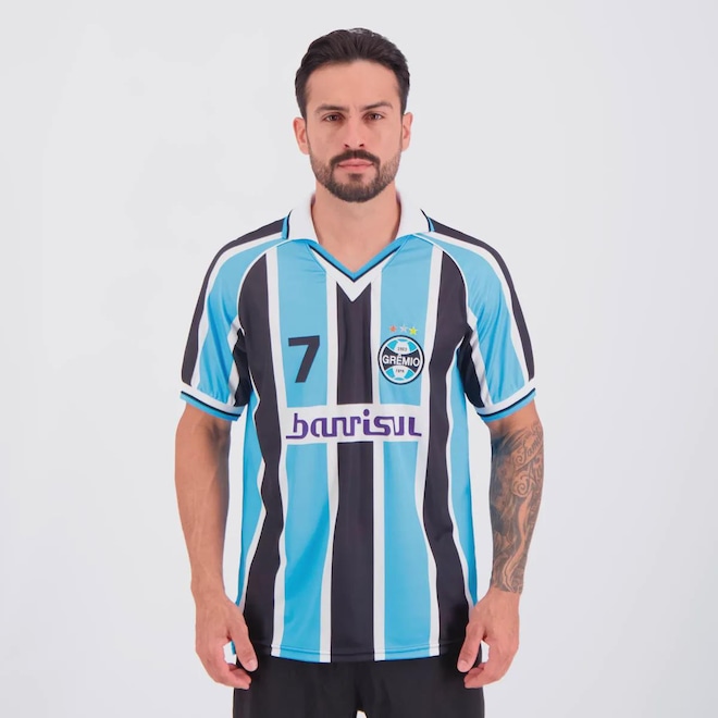 Camisa do Grêmio Retrô 2001 N°7 Masculina - Foto 1