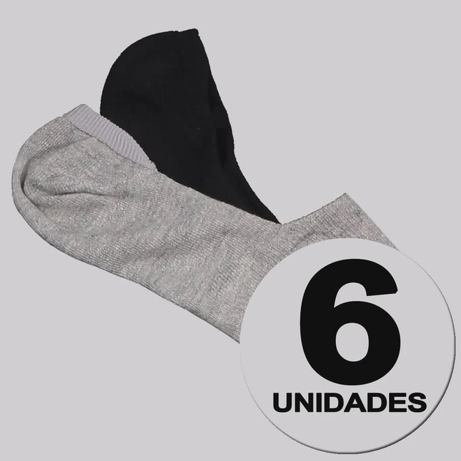 Kit 6 Pares de Meia Puma Invisível Masculina - Foto 1