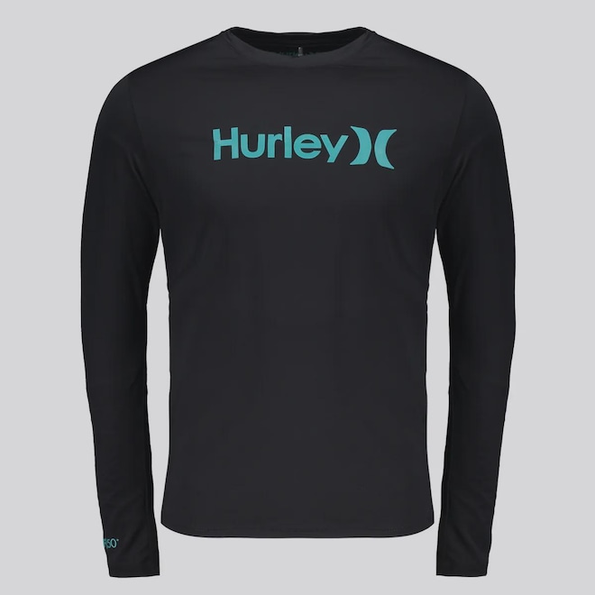 Camiseta Hurley One e Only I Manga Longa Masculina - Foto 1