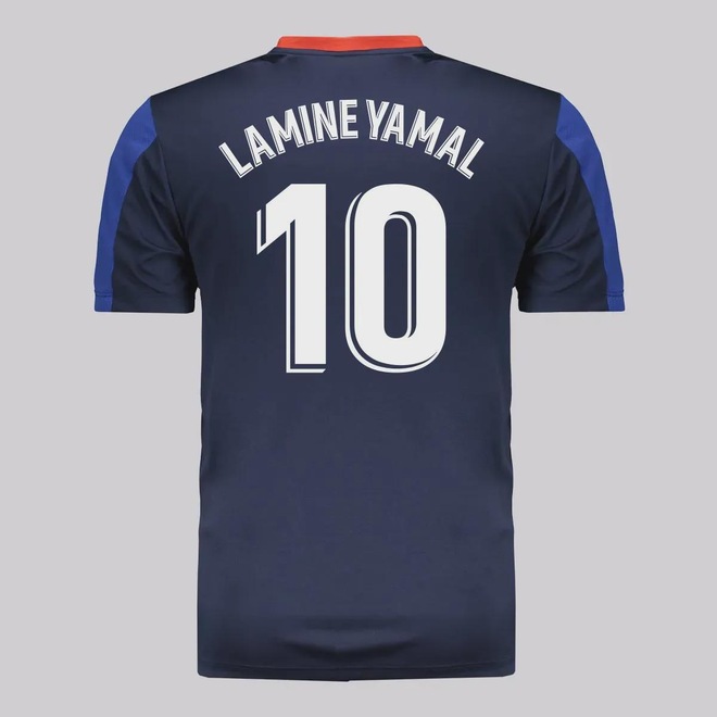 Camisa Barcelona Dryfit Marinho 10 Lamine Yamal Masculina - Foto 1