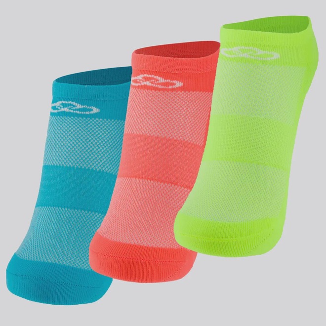 Kit 3 Meias Olympikus Cano Invisível Feminino - Foto 1