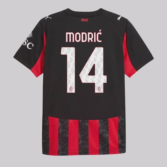 Camisa Milan Home 2026 14 Modric Puma Masculina - Foto 1
