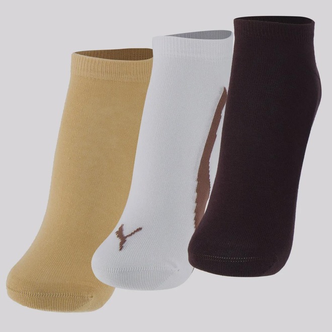 Kit 3 Pares de Meia Puma Sapatilha Masculina - Foto 1