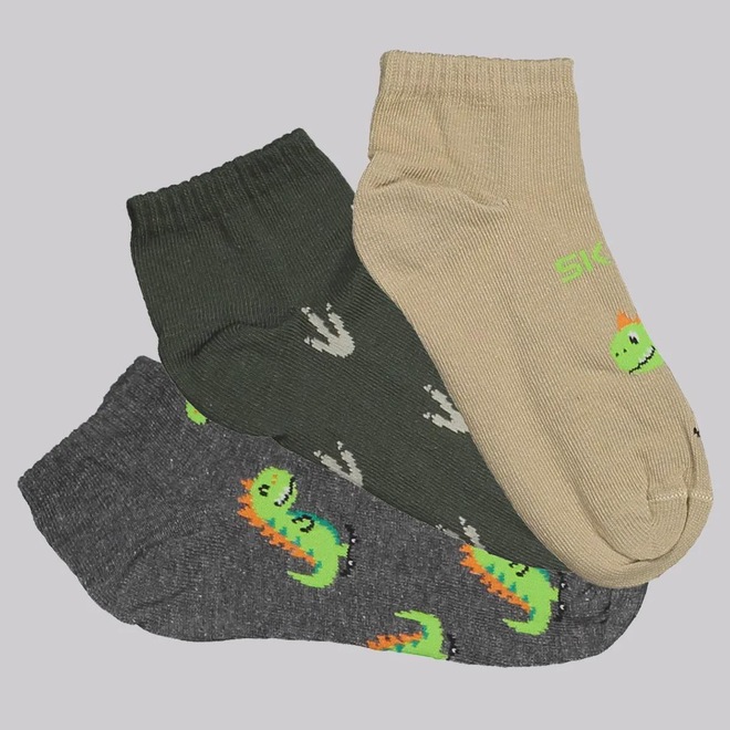 Kit 3 Pares de Meia Selene Sapatilha Infantil - Foto 1