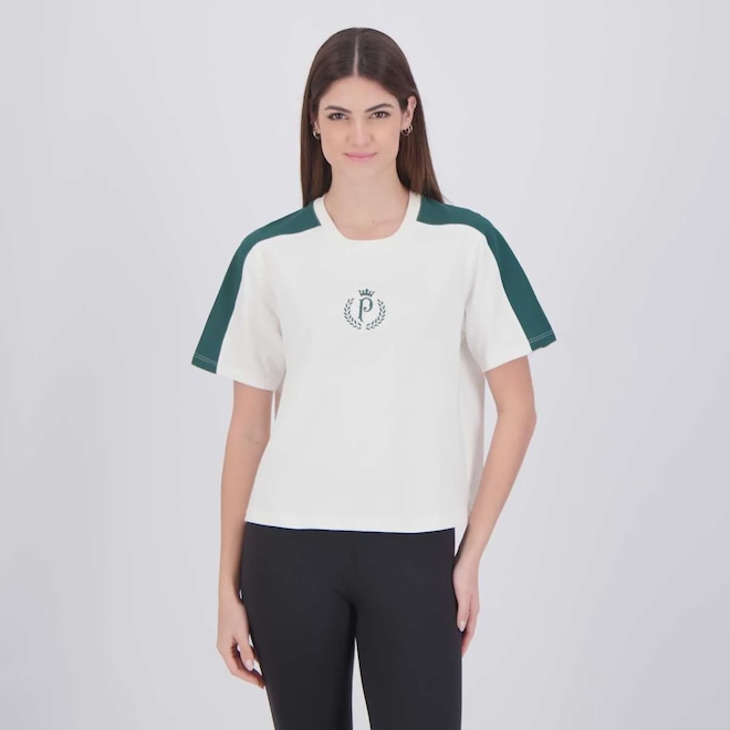 Camiseta Cropped Palmeiras Herança Feminina - Foto 1
