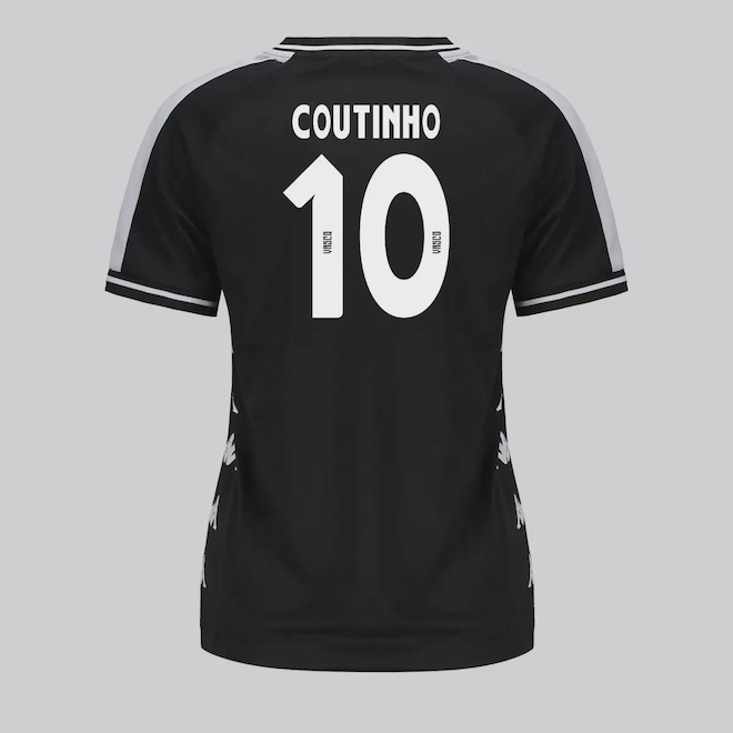 Camisa do Vasco Supporter Block Kappa 10 Coutinho Feminina - Foto 1