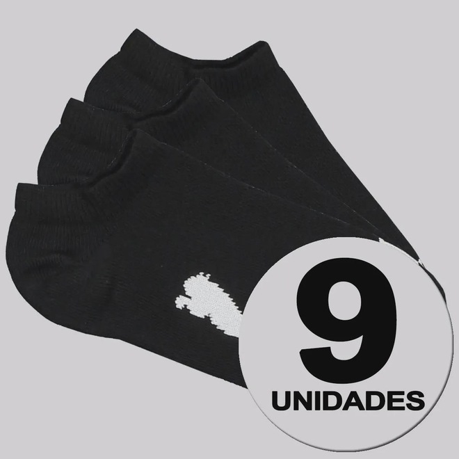 Kit 9 Pares de Meia Puma Sapatilha Infantil - Foto 1