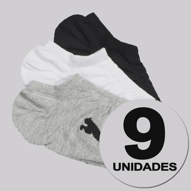 Kit 9 Pares de Meia Puma Sapatilha Feminina Sortida - Foto 1