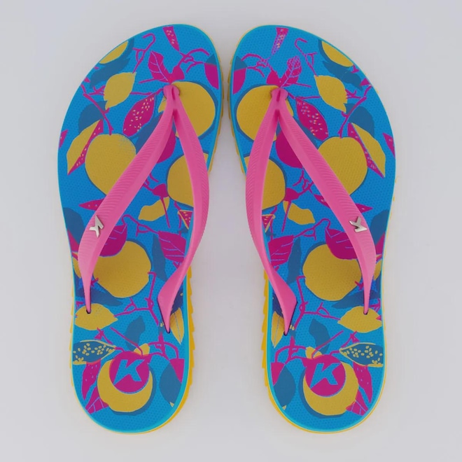 Chinelo Kenner Ibiza Laranjas Feminino - Foto 1