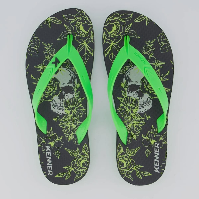 Chinelo Kenner Summer Skull Florido Masculino - Foto 1