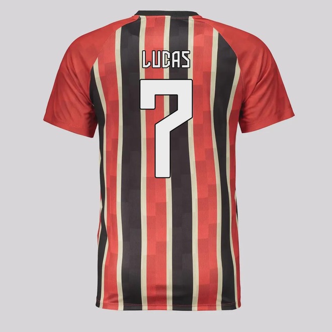 Camisa São Paulo Tricolor 7 Lucas Masculina - Foto 1