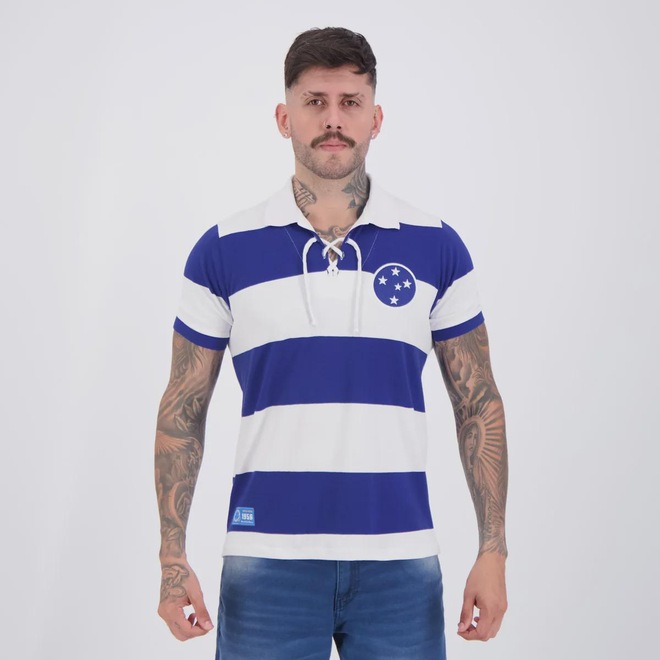 Camisa Cruzeiro Retrô 1956 Masculina - Foto 1