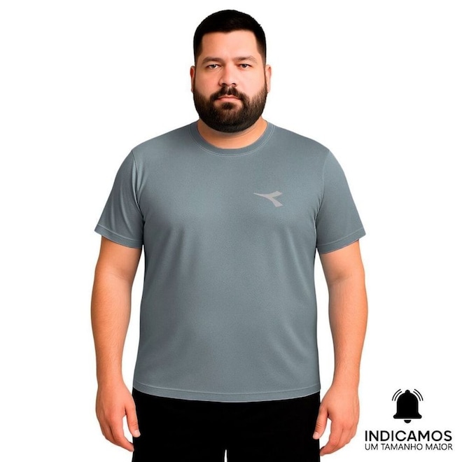 Camiseta Diadora Small Logo Plus Size Masculina - Foto 1