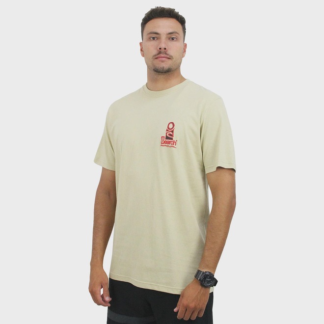 Camiseta Rip Curl The Search Khaki Sand Masculina - Foto 1