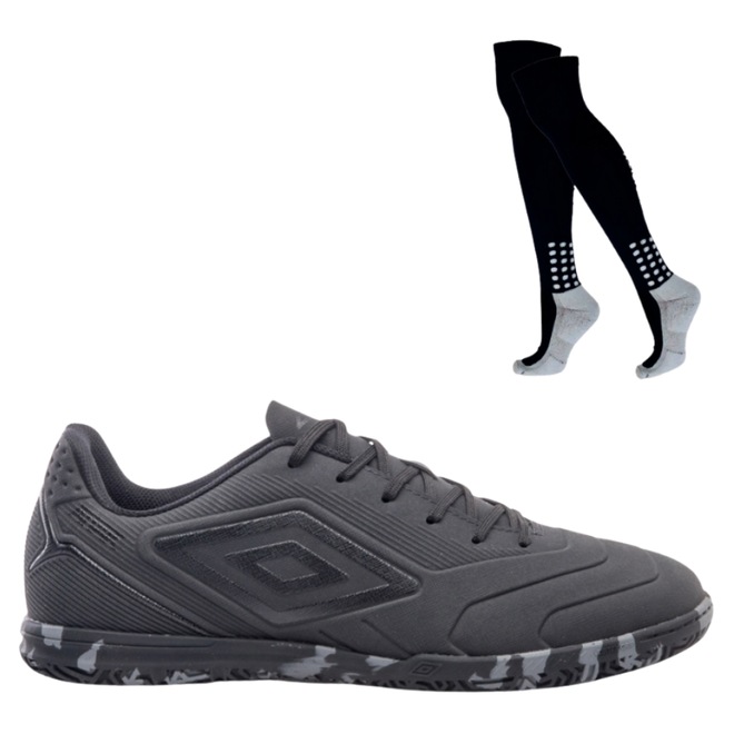 Chuteira Futsal Adulto Umbro Attak III + ! Par de Meião - Foto 1