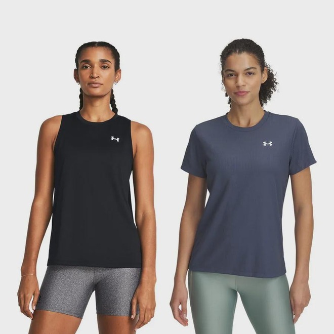 Kit 1 Camiseta de Treino Tech Under Armour + 1 Regata Tech Tank Feminina - Foto 1